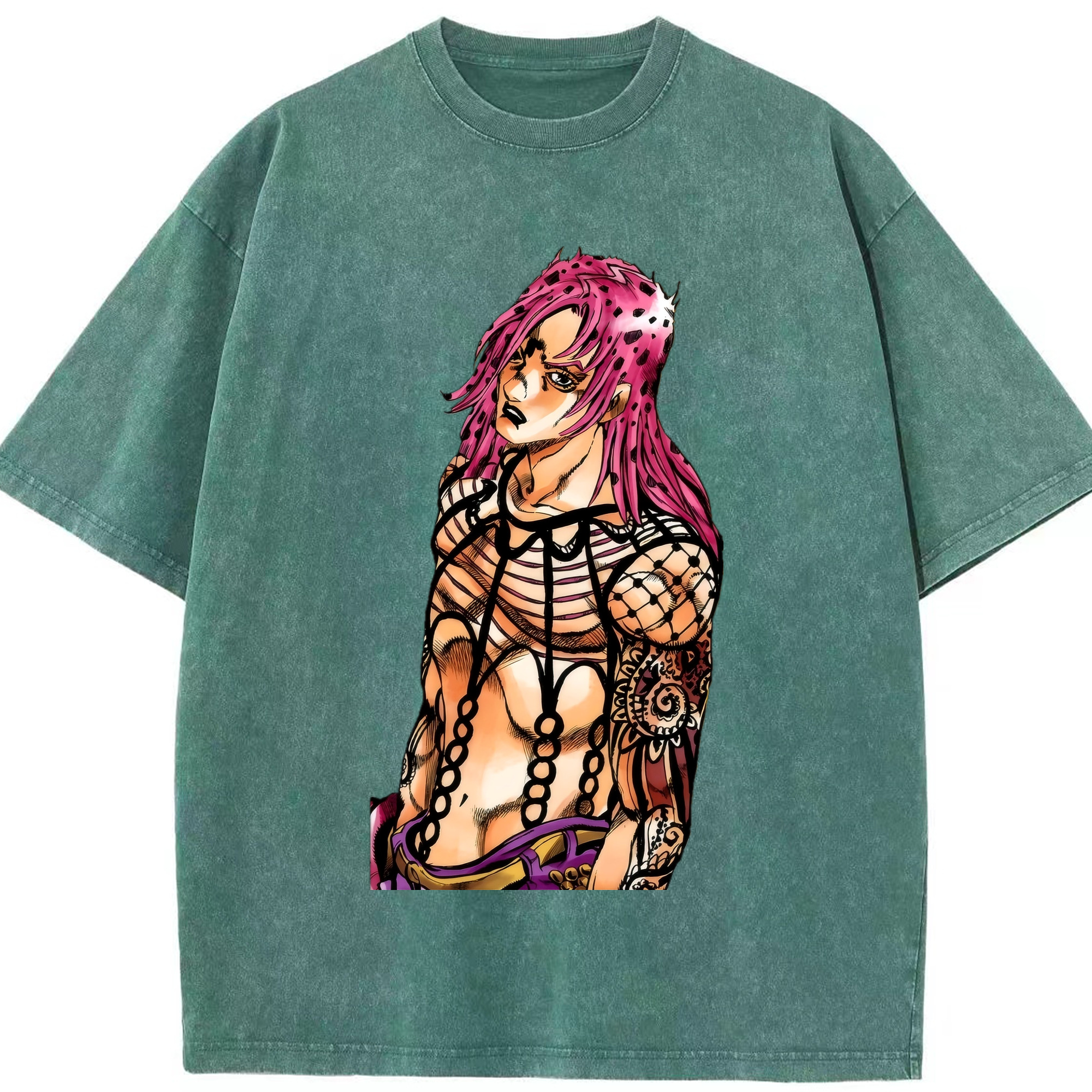 （画像用） ジョジョの奇妙な冒険 ビネガー?ドッピオ JoJo's Bizarre Adventure Vinegar Doppio 綿100% ヴィンテージ風 半袖Tシャツ（フロントプリント）